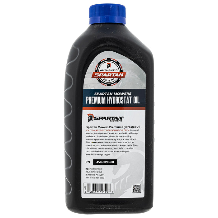 Spartan Mowers 20W-50 Premium Synthetic Hydraulic Transmission Oil High Performance Quart 450-0098-00